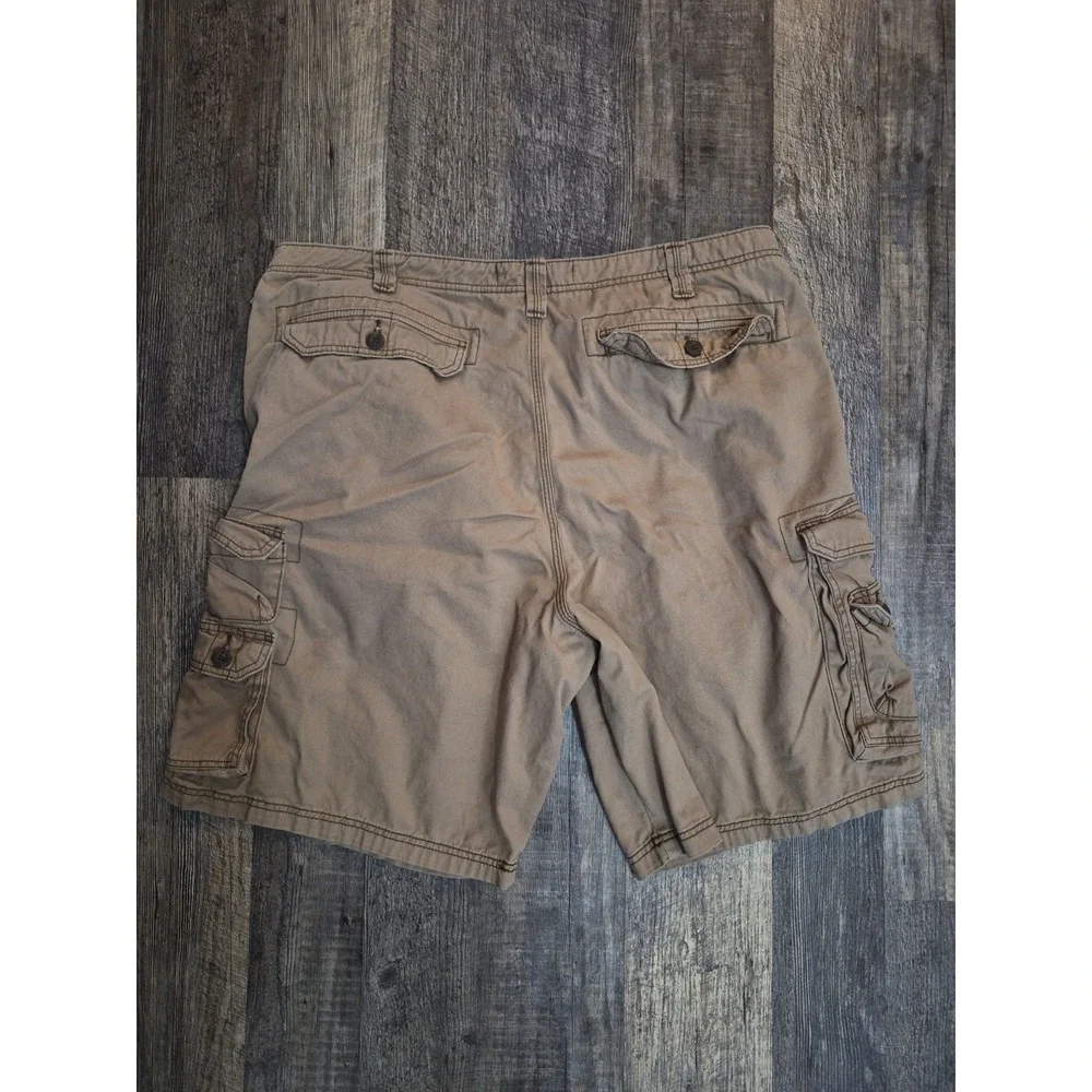 Lee Dungarees Dark Khaki Cargo Work Utility Shorts Men's 44 x 10 - Picture 3 of 7